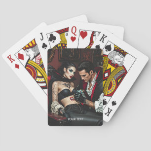 Baraja De Cartas Tatuaje de hombre Chica lindo