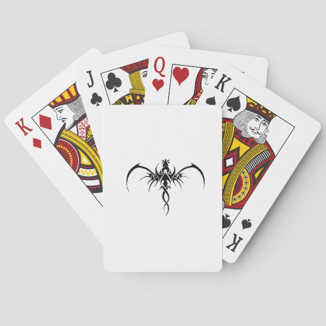 Baraja De Cartas Tatuaje del dragón negro (Reverso)