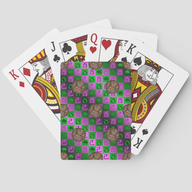 Baraja De Cartas Tauro & Gallo de Tierra (Reverso)