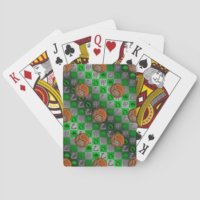 Baraja De Cartas Tauro y Conejo de Madera (Reverso)
