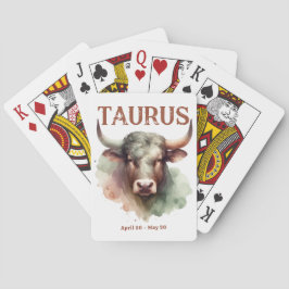 Baraja De Cartas Taurus el Personalizado del Rótulo Bull Zodiac Cum