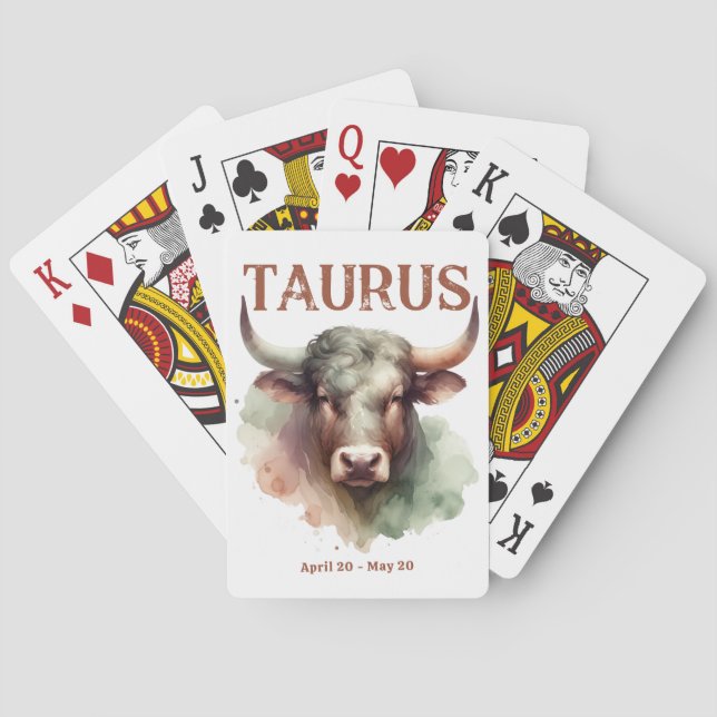 Baraja De Cartas Taurus el Personalizado del Rótulo Bull Zodiac Cum (Reverso)