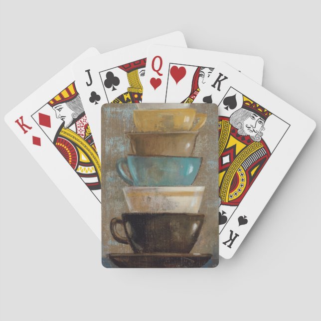 Baraja De Cartas Tazas de café apiladas (Reverso)