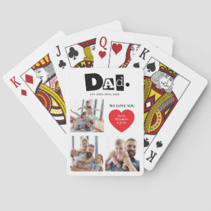 Baraja De Cartas Te amamos Papá Años Est 3 Fotos Corazón