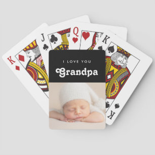 Baraja De Cartas Te amo abuelo foto personalizada