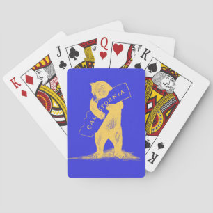 Baraja De Cartas Te amo California, azul y oro