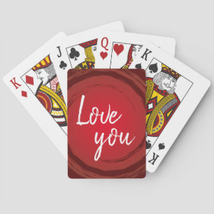 Baraja De Cartas Te amo el rojo romántico de San Valentín