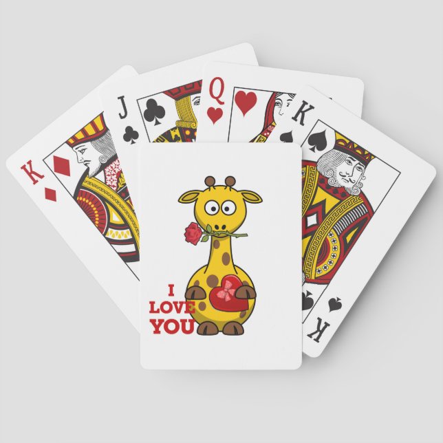 Baraja De Cartas te amo, giraffe (Reverso)
