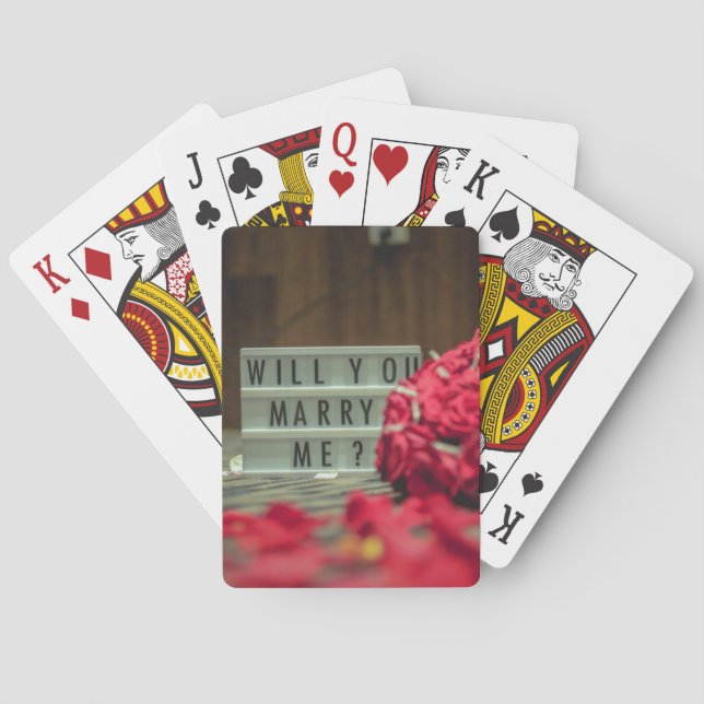 Baraja De Cartas ¿Te Casarás Conmigo? Propuesta matrimonial (Reverso)