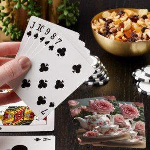 Baraja De Cartas Té de rosa de col rosa