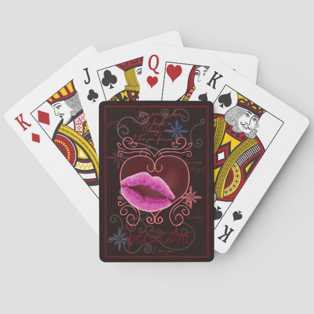 Baraja De Cartas Te encanta Valentine SMACK edición 52 Card Deck (Reverso)