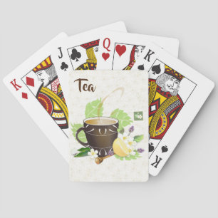 Baraja De Cartas Té Limón Miel Botánico Floral Jardín