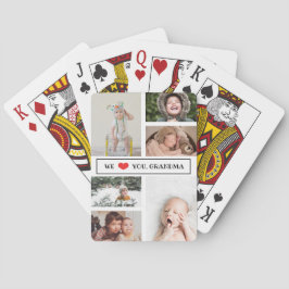 Baraja De Cartas Te queremos Collage de fotos abuela