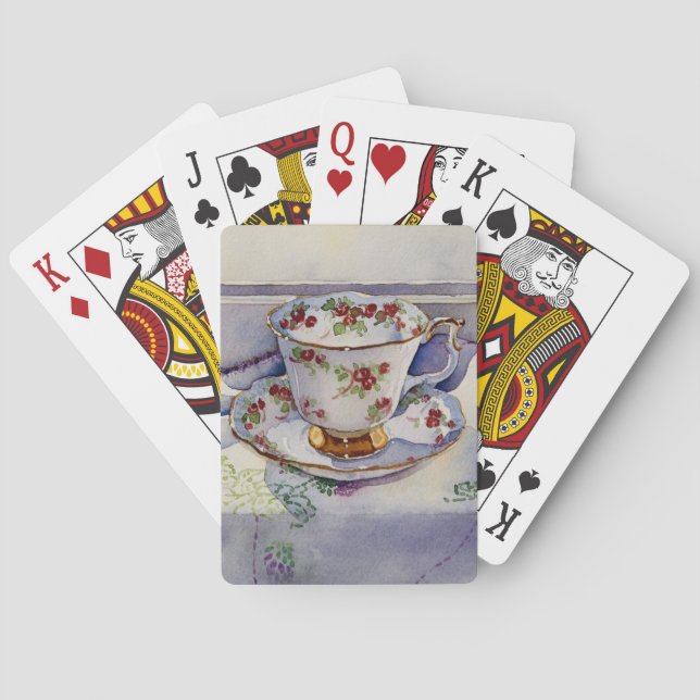 Baraja De Cartas Teacup on Linen 1799 (Reverso)