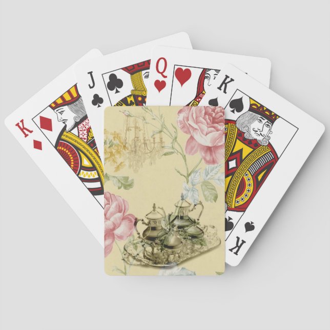Baraja De Cartas Teacup Teapot Paris Tea Fiesta (Reverso)