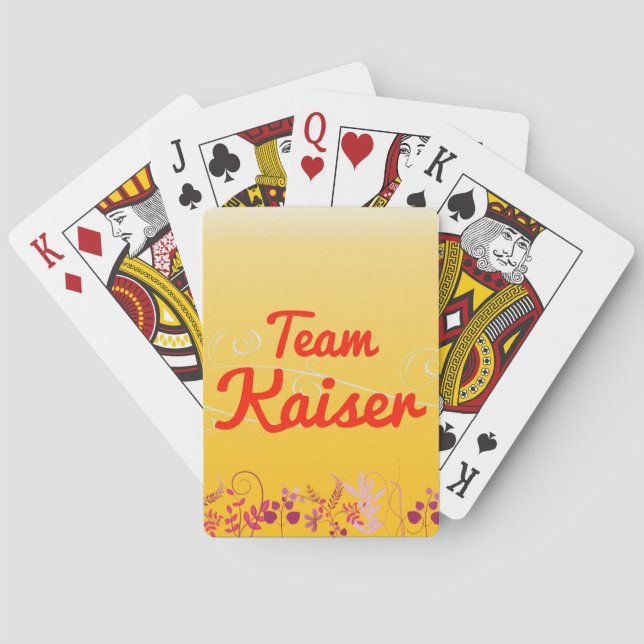 Baraja De Cartas Team Kaiser (Reverso)