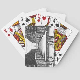 Baraja De Cartas Teatro del jardín en Herrenhausen, grabado por
