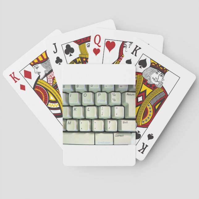 Baraja De Cartas Teclado de máquina de escribir (Reverso)