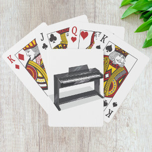 Baraja De Cartas Teclado de Piano Digital Negro Instrumento de Músi