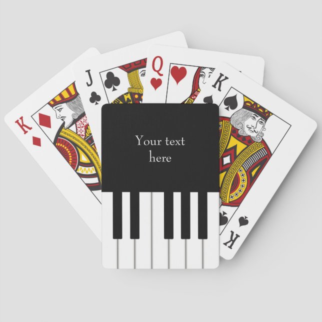 Baraja De Cartas Teclado de piano elegante personalizado (Reverso)