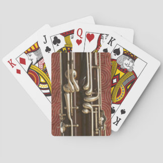 Baraja De Cartas Teclas Bassoon en rojo oscuro