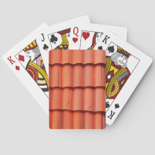 Baraja De Cartas Teja de techo roja