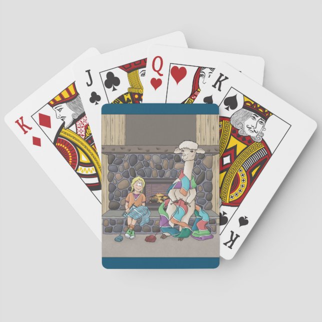 Baraja De Cartas Tejido de Alpaca (Reverso)