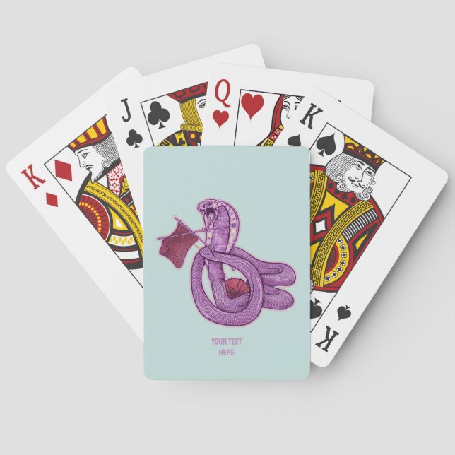 Baraja De Cartas Tejido de serpientes (Reverso)