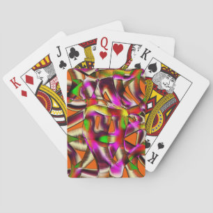 Baraja De Cartas Tejidos coloridos con rosado y tallado