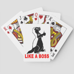 Baraja De Cartas Tejón de miel, como un jefe