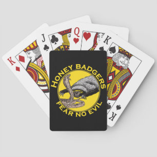 Baraja De Cartas Tejones Miel No Temen al Mal Amarillo Arte de Anim