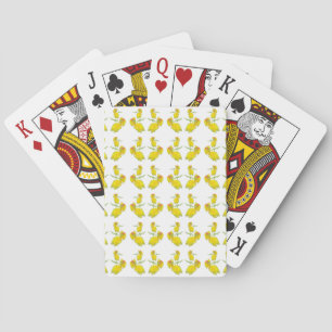 Baraja De Cartas Tela rosa amarilla.
