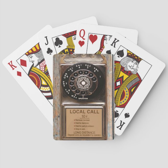 Baraja De Cartas Teléfono anticuado de rotativo de pago robusto (Reverso)