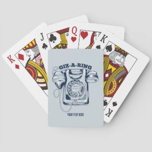 Baraja De Cartas Teléfono telefónico de Rotary Azul