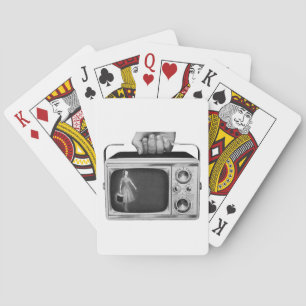 Baraja De Cartas Televisor portátil retro de los años 50 de mediado
