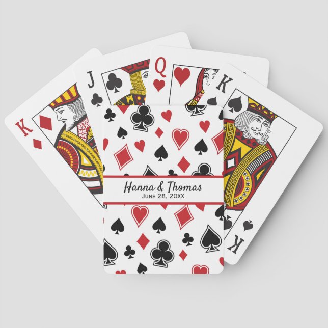 Baraja De Cartas Tema del Casino Las Vegas Boda Gracias Por Favor (Reverso)