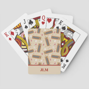 Baraja De Cartas Tema del juego de la basura monogramada