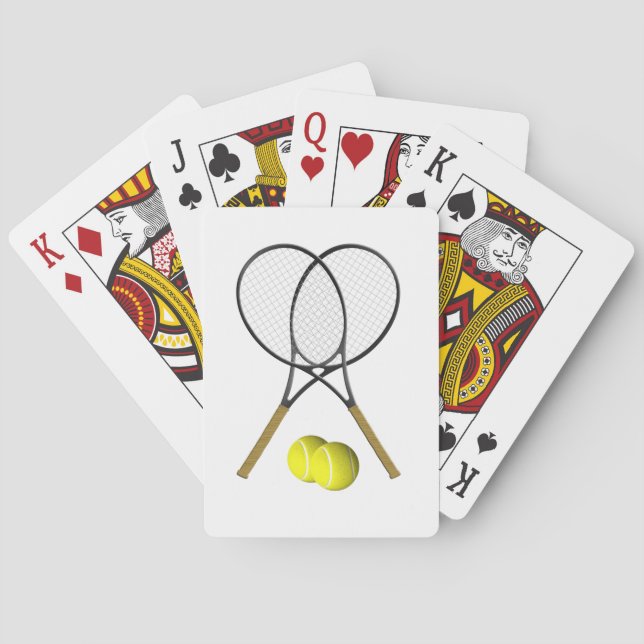 Baraja De Cartas Tema deportivo del Doubles Tennis (Reverso)