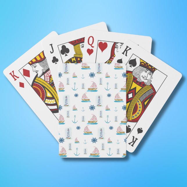 Baraja De Cartas Tema náutico acuarela (Subido por el creador)