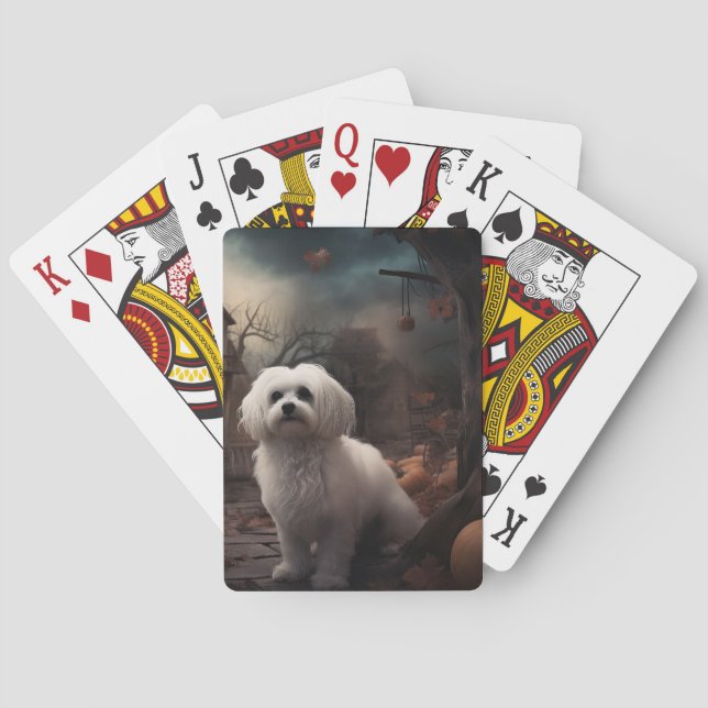 Baraja De Cartas Temeroso de Halloween maltés (Reverso)