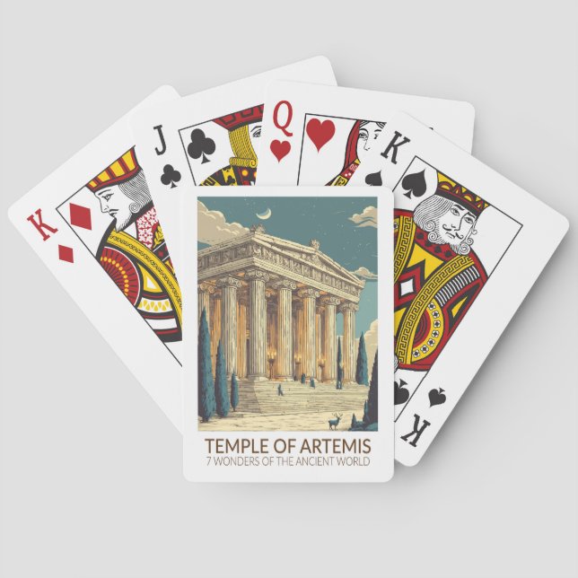 Baraja De Cartas Temple of Artemis Seven Wonders of the World Art (Reverso)