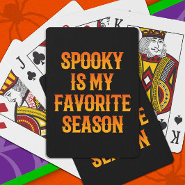 Baraja De Cartas Temporada de fantasía Feliz Halloween Funny Hallow