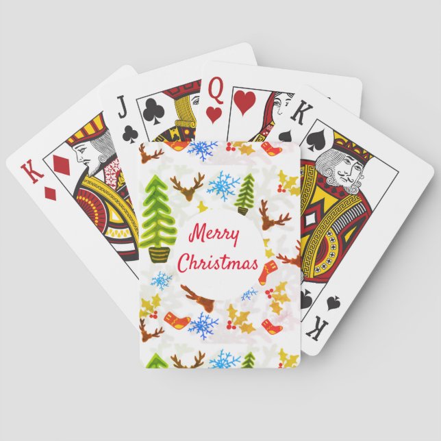 Baraja De Cartas Temporada de fiestas de navidades (Reverso)