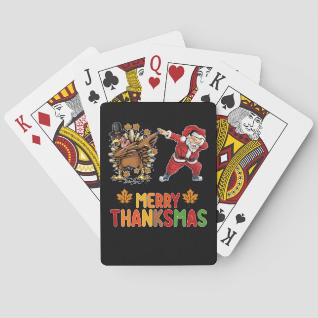 Baraja De Cartas Temporada de Navidades del Día de Acción de Gracia (Reverso)