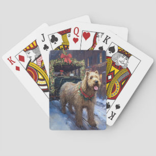 Baraja De Cartas Temporada festiva de los Navidades Wheaten Terrier