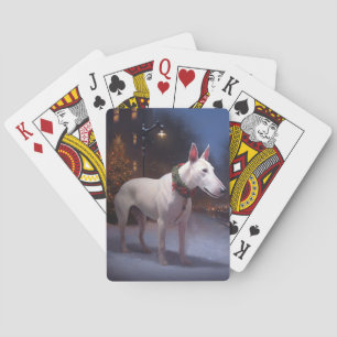 Baraja De Cartas Temporada festiva de Navidades de Bull Terrier
