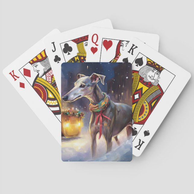 Baraja De Cartas Temporada festiva de Navidades de Greyhound (Reverso)