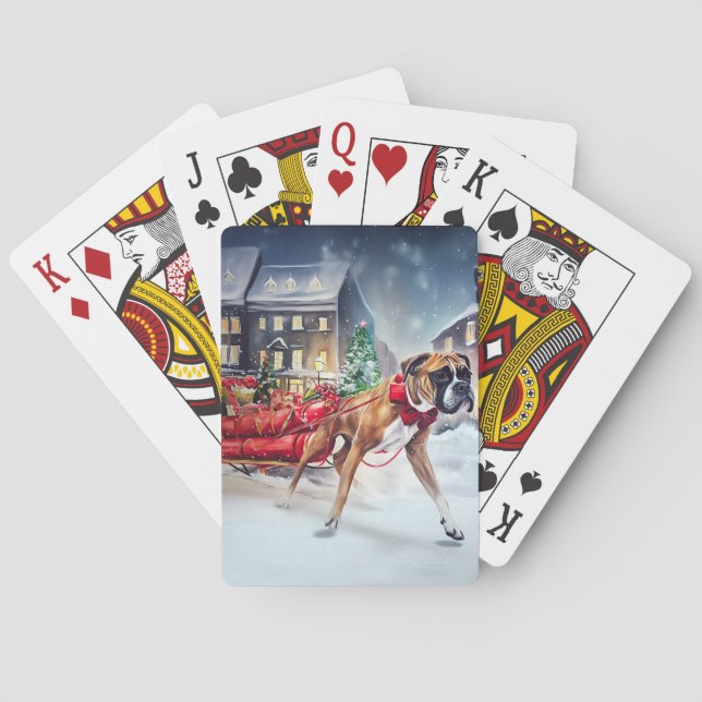 Baraja De Cartas Temporada Navideña de Boxer (Reverso)