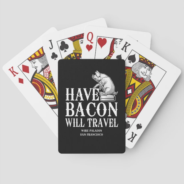 Baraja De Cartas Ten Bacon Will Travel (Reverso)