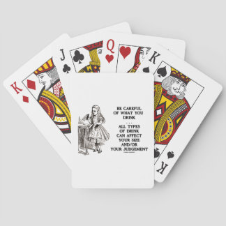 Baraja De Cartas Ten Cuidado Con Lo Que Bebes En El País De Las Mar